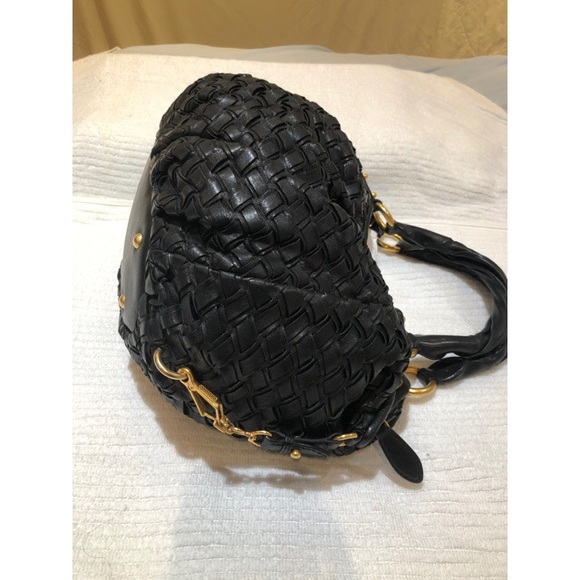 Miu miu woven leather shoulder bag gently used - Picture 10 of 16